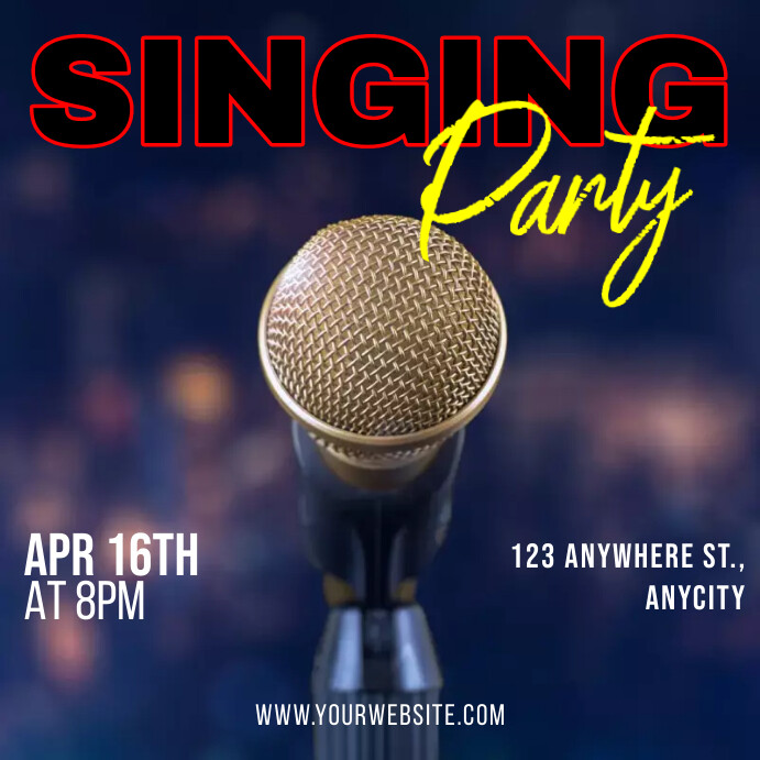 Plantilla de Singing Party | PosterMyWall