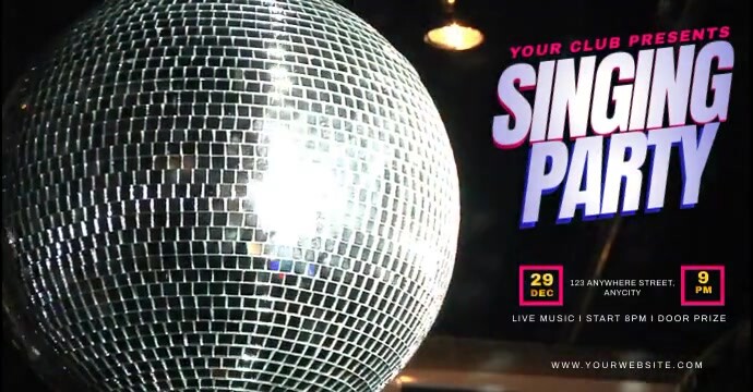 Singing Party Facebook Ad template