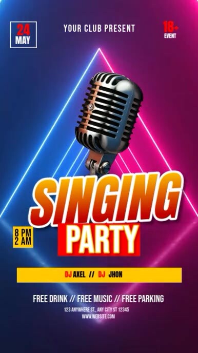 Singing party Template | PosterMyWall