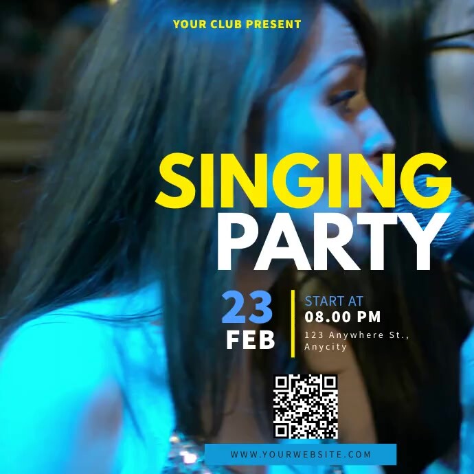 Modèle Singing Party | PosterMyWall