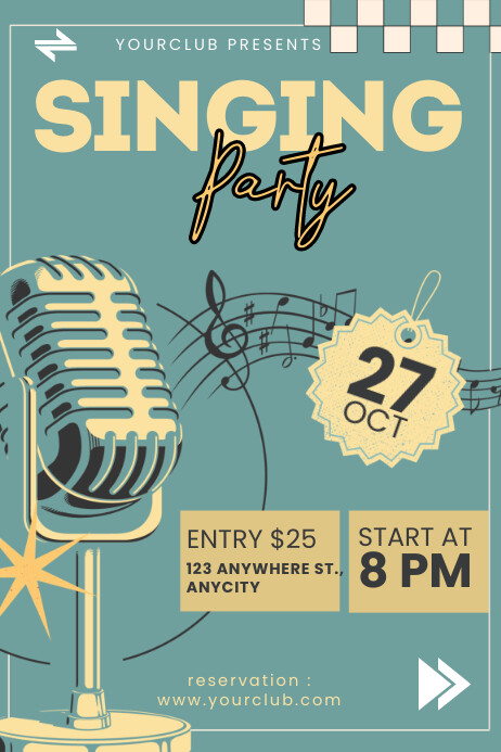 Singing Party Poster Template | PosterMyWall