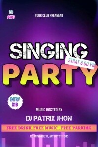 Singing party video โปสเตอร์ template