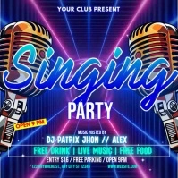 Singing party video Instagram-opslag template