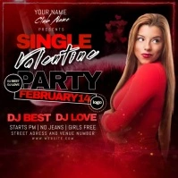 single valentines day party night singles psd Vierkant (1:1) template