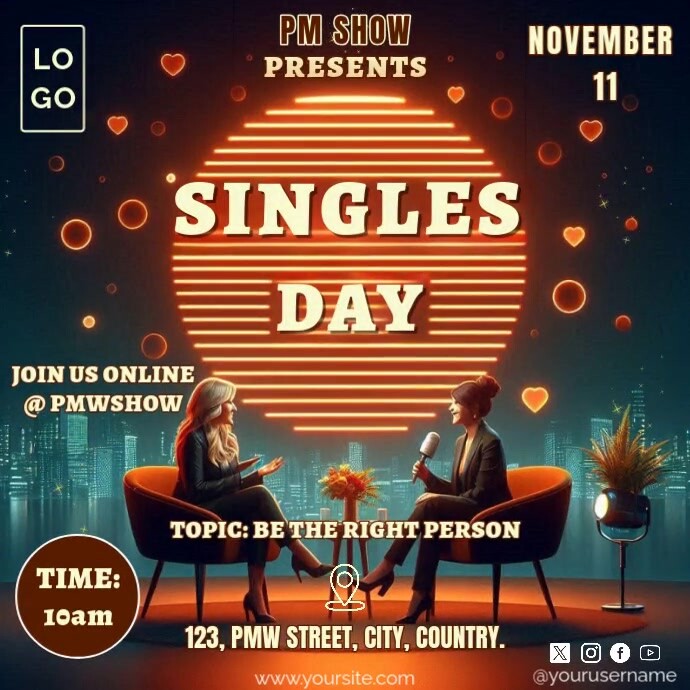 Singles Day Post Instagram template