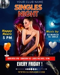 singles Night Instagram Portrait template