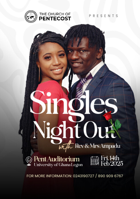 Couples Night Program In Church Copy of Singles Night Out Church Event Template | PosterMyWall