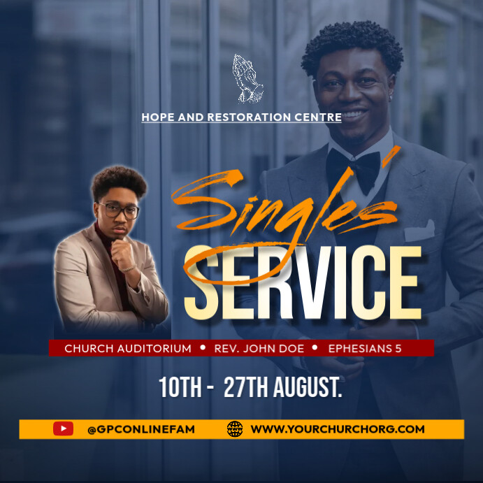 singles service Template | PosterMyWall
