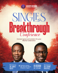 singles summit church flyer Instagram Portrait template