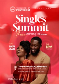 Singles Summit Poster Template A4