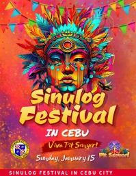 Sinulog Festival in Cebu Flyer (format US Letter) template