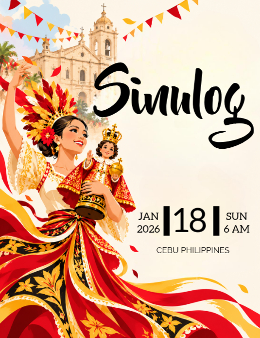 Sinulog Party Invitation Cebu Philippines Filipino Template | PosterMyWall