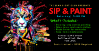 Sip & Paint Flyer Facebook Shared Image template