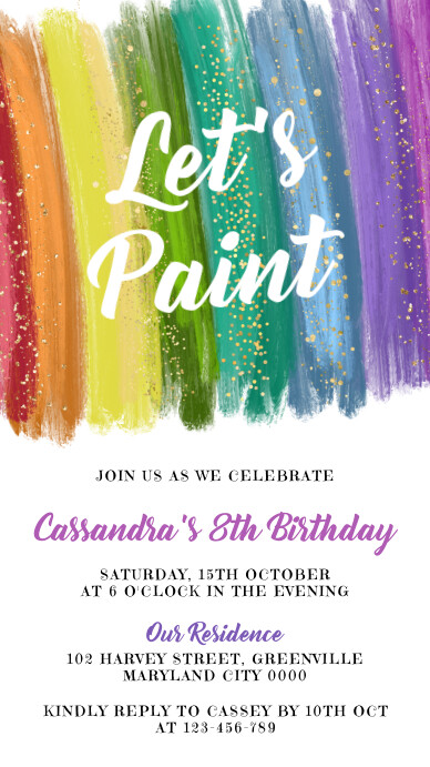 Sip and Paint เรื่องราวบน Instagram template