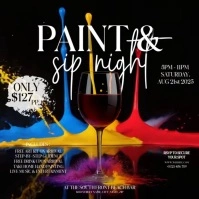 Sip and paint event instagram square design template Carré (1:1)