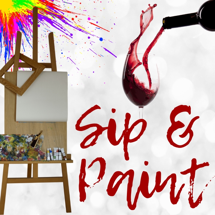 Sip and Paint flyer Template PosterMyWall