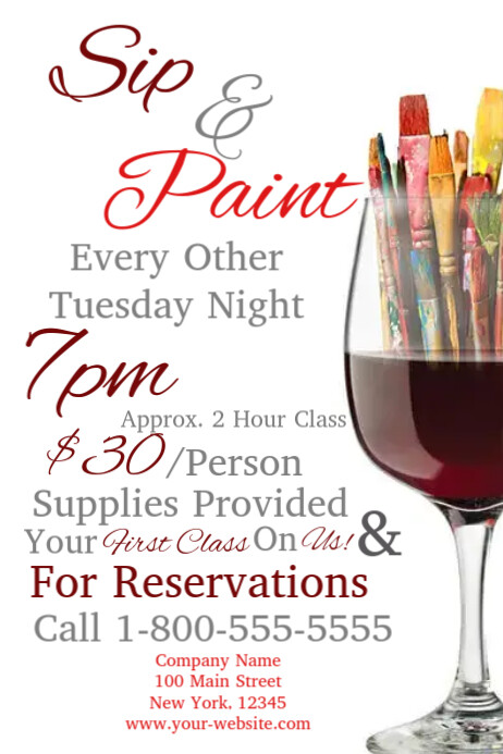 Sip And Paint Template PosterMyWall