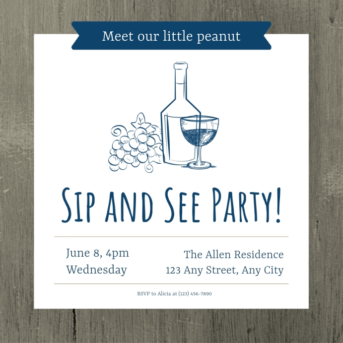 Sip And See Party Template | PosterMyWall