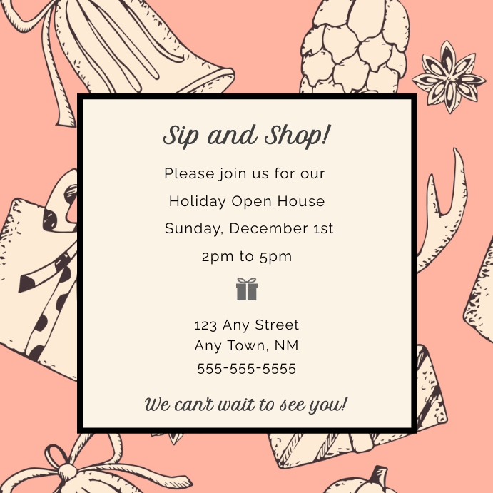 Sip and Shop Template | PosterMyWall