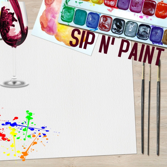 SIP n PAINT Сообщение Instagram template