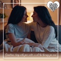 Brown Sisterly Love Post Instagram Template