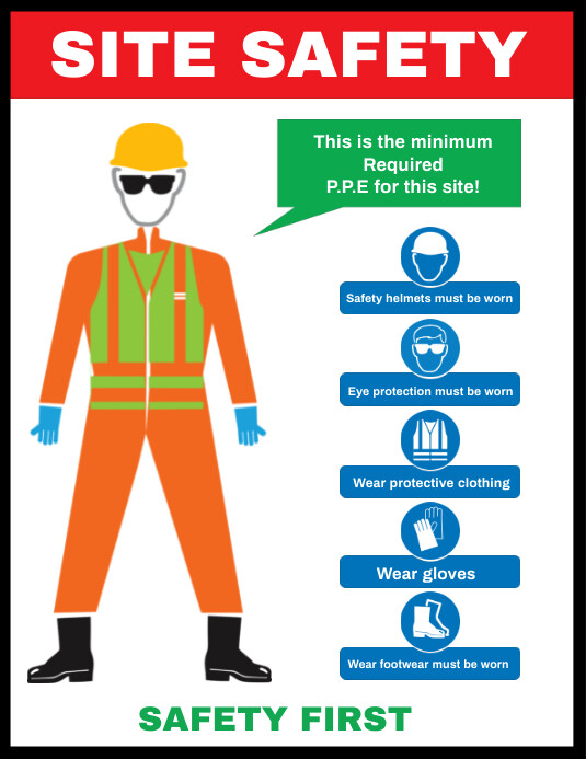Copy of Site Safety equipment | PosterMyWall