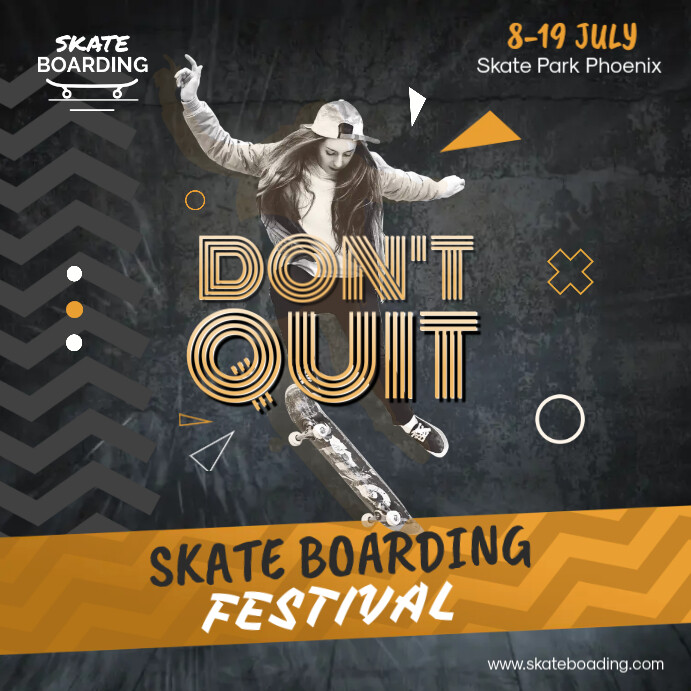 Skate Boarding 方形(1:1) template