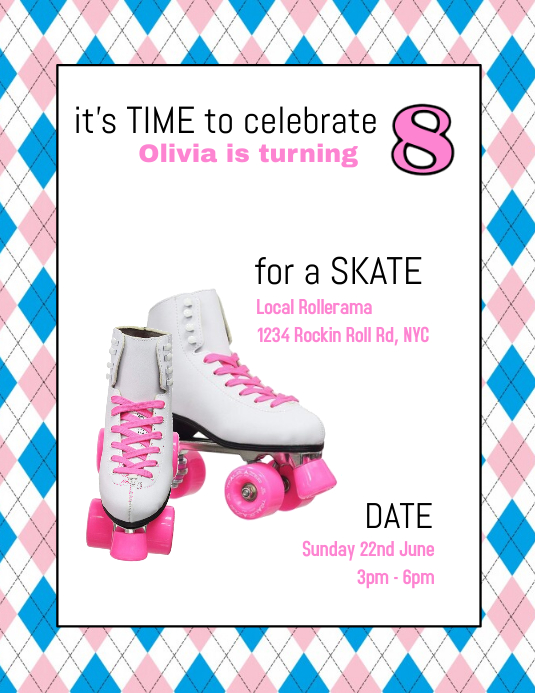 Roller Skate Template Printable