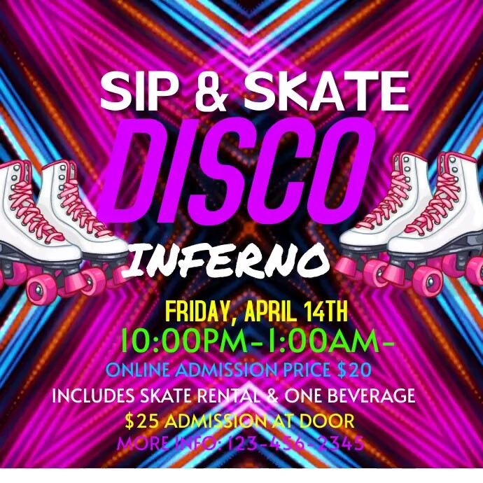 skate party Instagram Post template