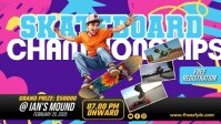 Skateboard Championship Banner YouTube Thumbnail template