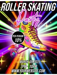SKATING PARTY Flyer (US Letter) template