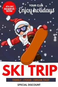 ski,Winters ,Winters camp,Ski camp Poster template
