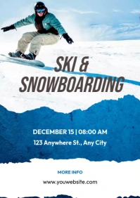 Ski & Snowboard Flyer A4 template