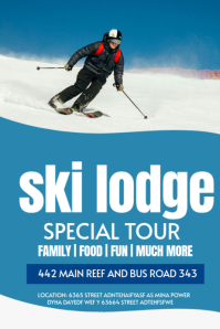 Ski Lodge Poster, Lodge Template, Lodge Poster, Lodge Flyer Póster