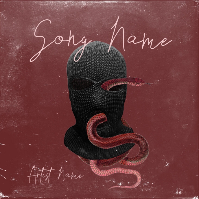 Ski Mask Snake mixtape cover design template | PosterMyWall