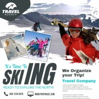 Skiing Adventure Video Instagram na Post template