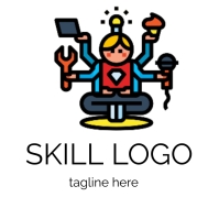Skill Spring Logo White Skill Logo Logos Template | PosterMyWall