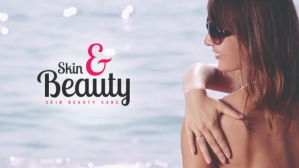 Biały Skin and Beauty Care Digitalt display Template