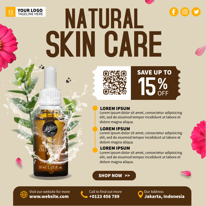 Skin Care Ads Template | PosterMyWall