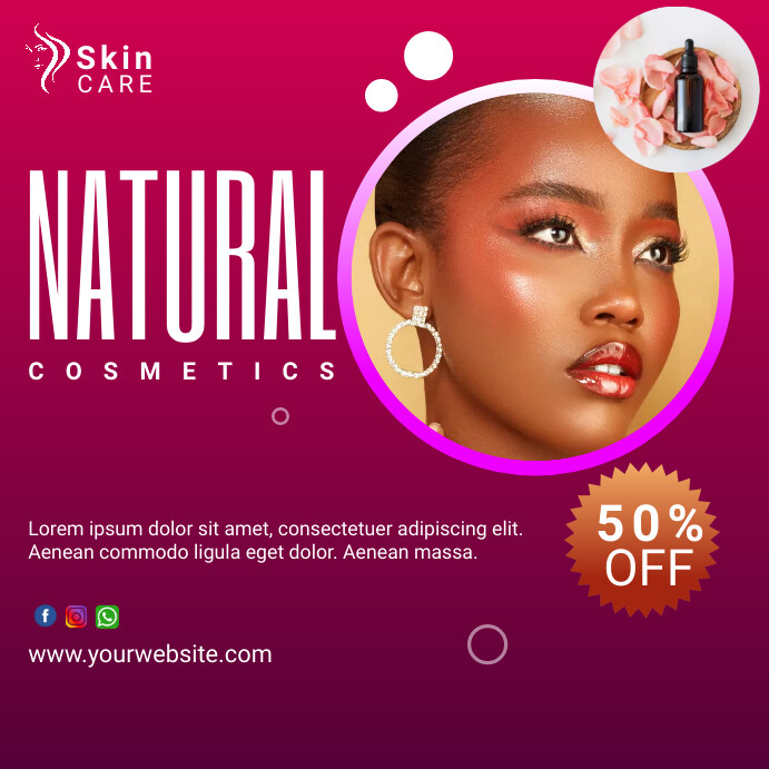 Skin care advert poster Template | PosterMyWall