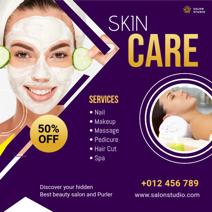 Skin Care Banner Ad Template | PosterMyWall