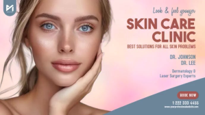 Skin Care Clinic Services Digital Signage Screen Digitalt display (16:9) template