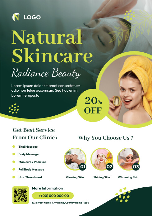 Skin Care Flyer Template A4