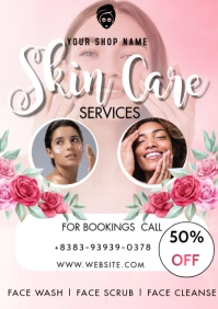 Skin Care Flyers A3 template