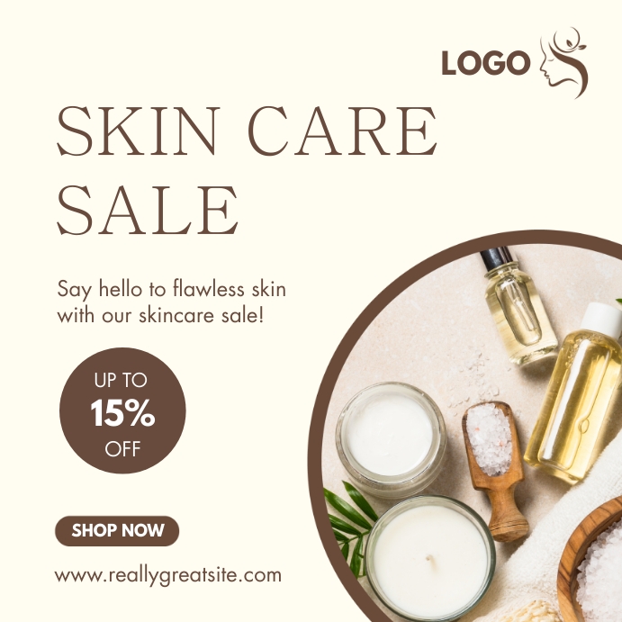Skin Script Sale Signs SKIN CARE SALE Template | PosterMyWall