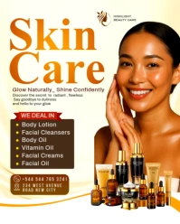 Skincare products boutique beauty cosmetic shop skin care supply store advertisment flyer template Instagram Portrait