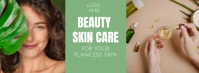 Skincare Products Offer with Attractive Girl Facebook Cover Photo template