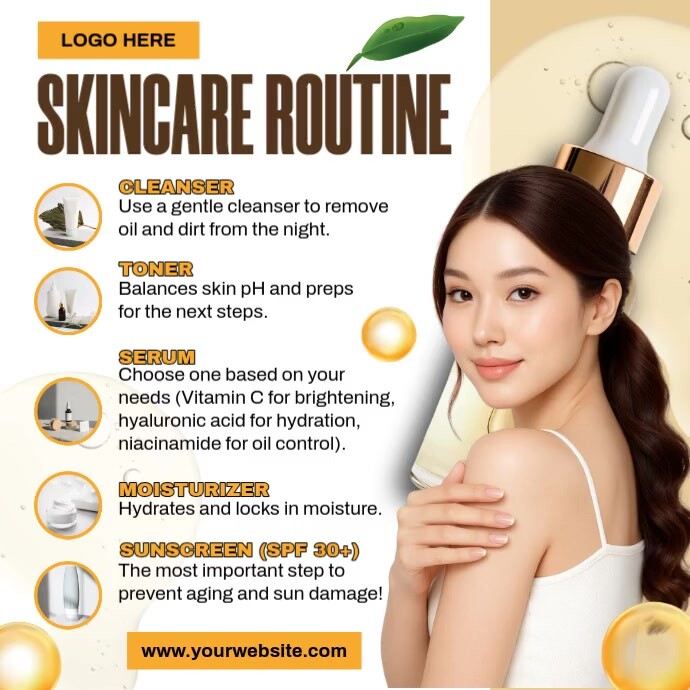 Copy of Skincare Routine | PosterMyWall