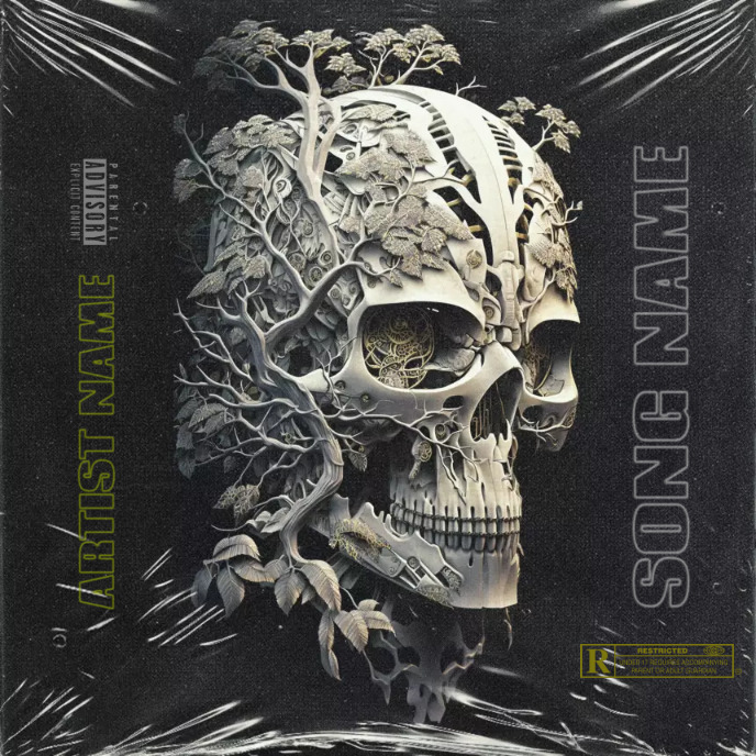 skolet Cover music Album art trap mixtape rap Capa de álbum template