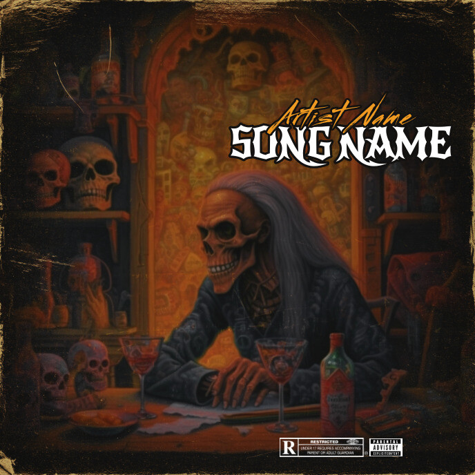 skolet Cover music Album art trap mixtape rap Template | PosterMyWall